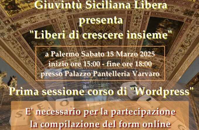 locandina prima sessione corso wordpress